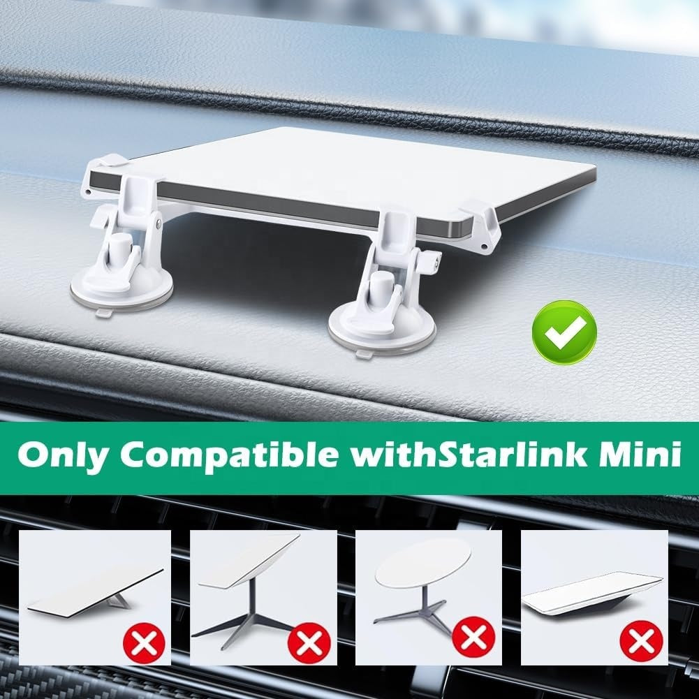 Soporte de Montaje con 2 Ventosas para Starlink Mini