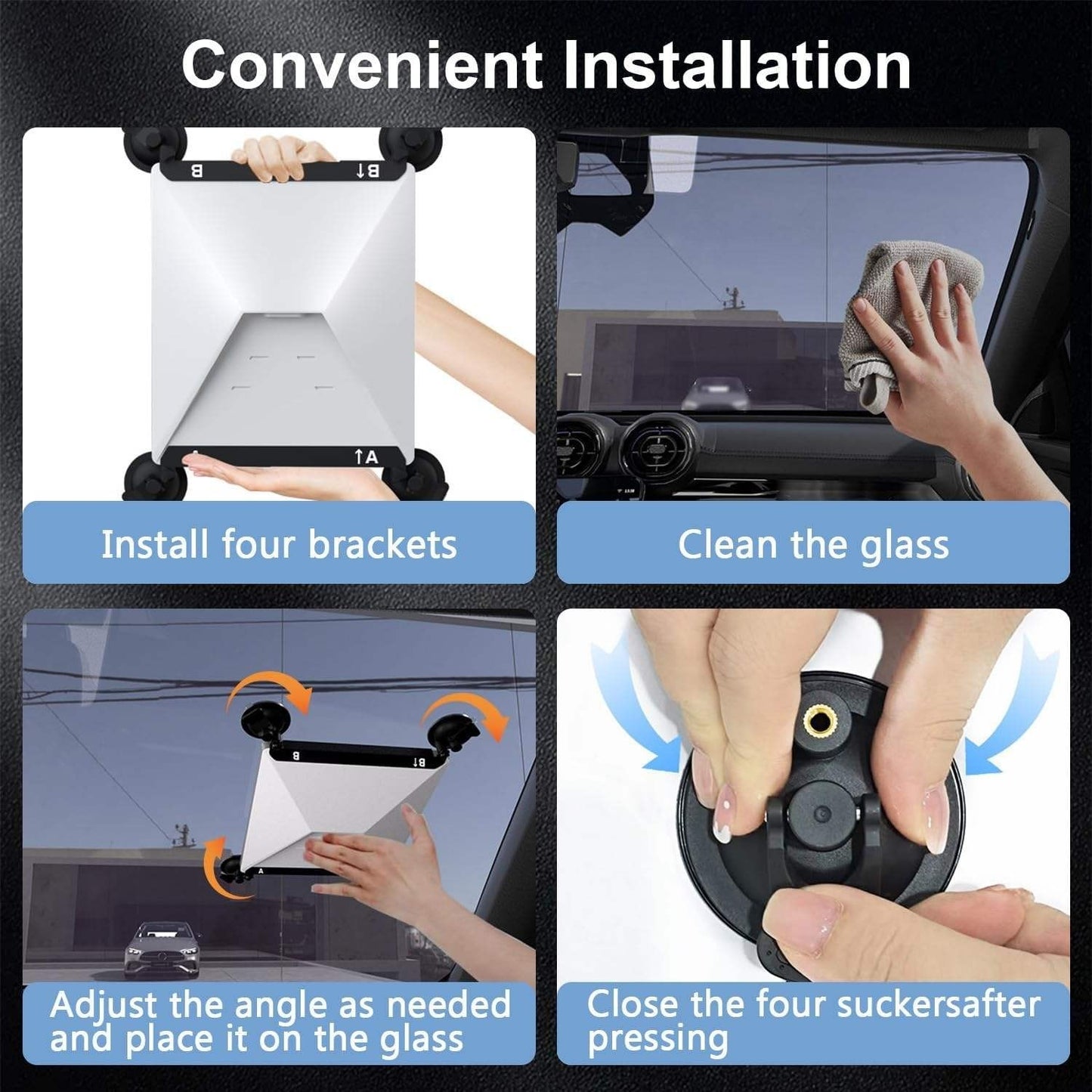 Soporte Starlink Mini con 4 Ventosas – Montaje Vehicular de Alta Resistencia