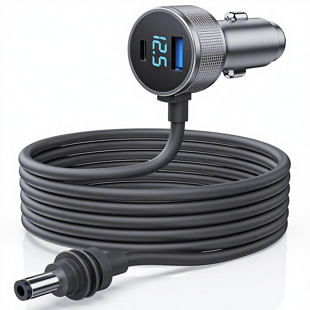 🚗 Cargador de Coche para Starlink Mini 12V–48V | Cable 3 m + USB-A/USB-C