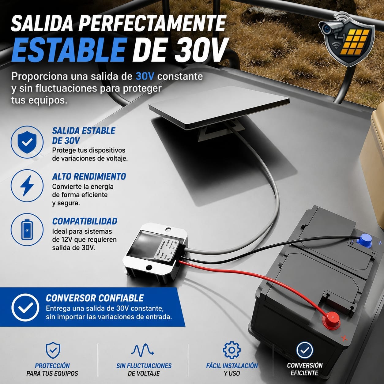 Convertidor 12V/24V a 30V para Starlink Mini